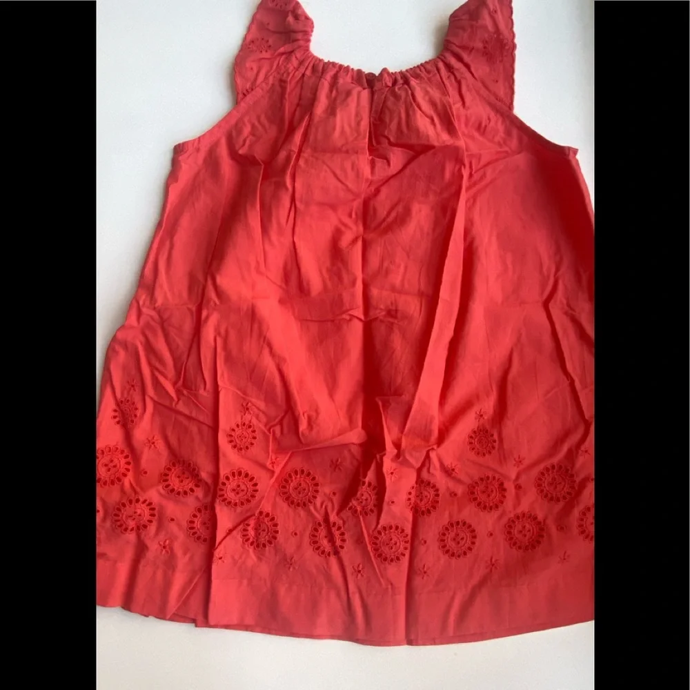 NWT BONPOINT Coral Eyelet Dress with Socks - Size 6 Months